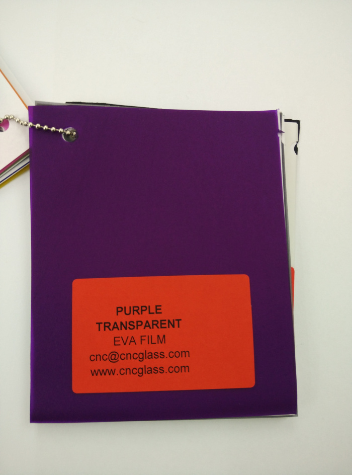 Purple Transparent Ethylene Vinyl Acetate Copolymer EVA interlayer film for laminated glass safety glazing (16)