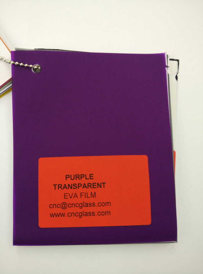 Purple Transparent Ethylene Vinyl Acetate Copolymer EVA interlayer film for laminated glass safety glazing (17)