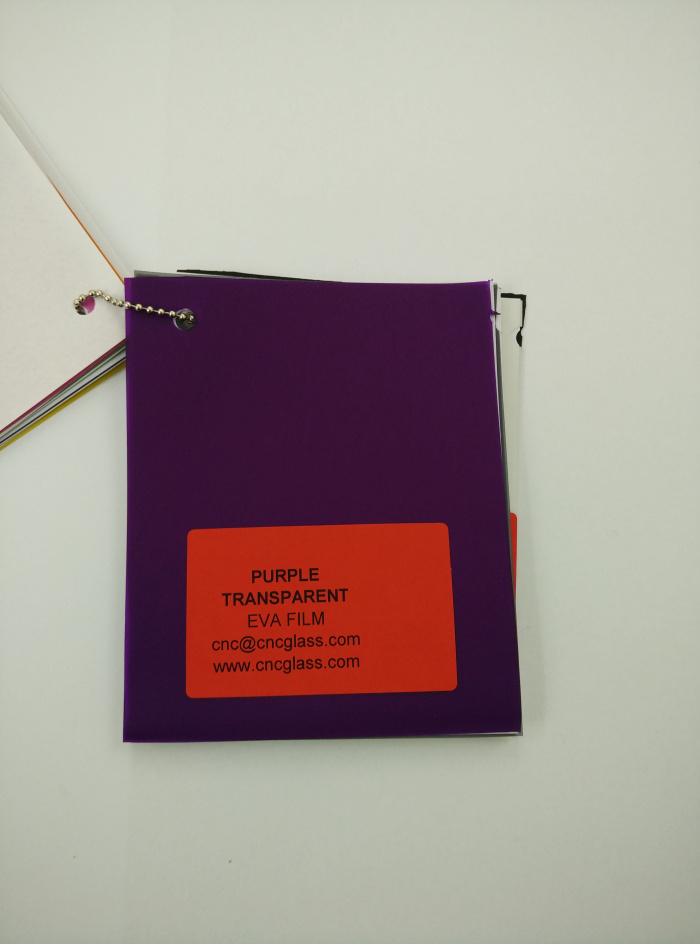 Purple Transparent Ethylene Vinyl Acetate Copolymer EVA interlayer film for laminated glass safety glazing (19)