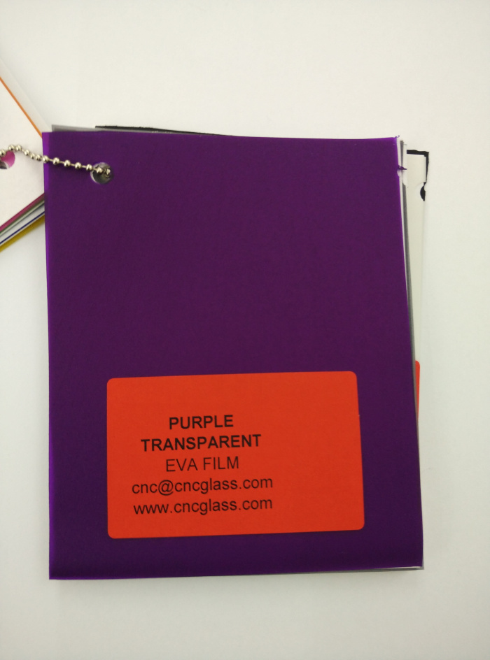 Purple Transparent Ethylene Vinyl Acetate Copolymer EVA interlayer film for laminated glass safety glazing (25)