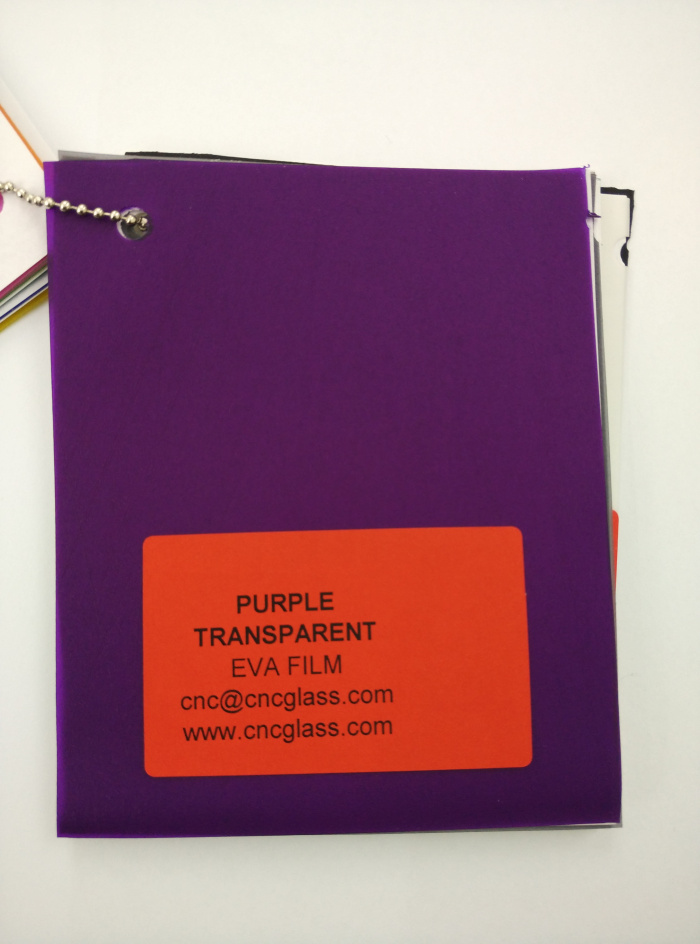 Purple Transparent Ethylene Vinyl Acetate Copolymer EVA interlayer film for laminated glass safety glazing (26)