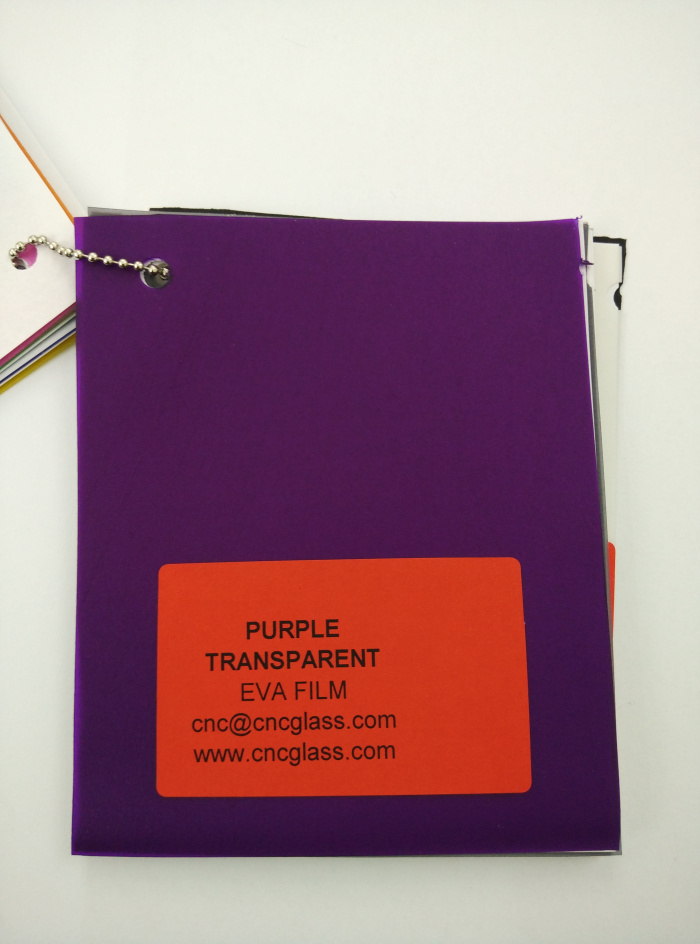 Purple Transparent Ethylene Vinyl Acetate Copolymer EVA interlayer film for laminated glass safety glazing (5)